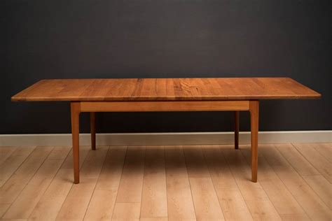 Mid-Century Danish Solid Teak Dining Table - Mid Century Maddist