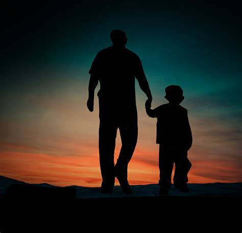 Father and son enjoying evening - PixaHive