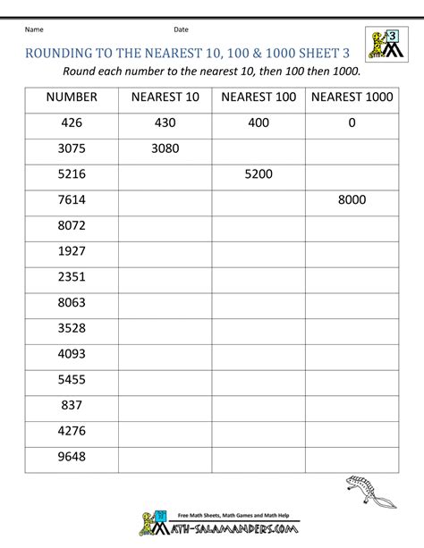 Rounding To The Nearest 10 Worksheet Pdf