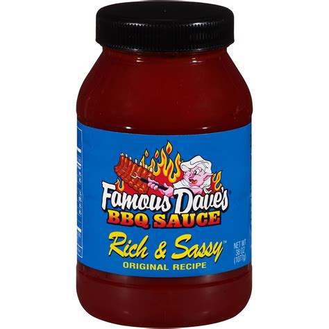 Famous Dave's Rich & Sassy Barbecue Sauce, 38 oz - Walmart.com ...