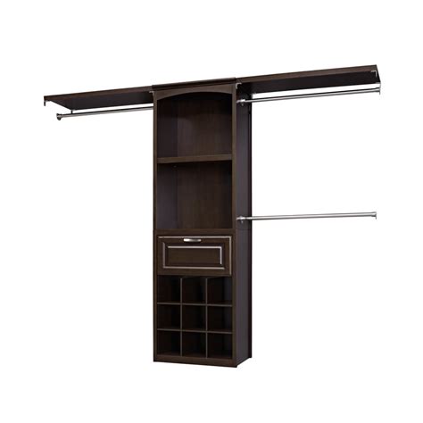 Allen + roth 8-ft W x 6.83-ft H Java Wood Closet Kit at Lowes.com