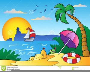Free Beach Scene Clipart | Free Images at Clker.com - vector clip art online, royalty free ...