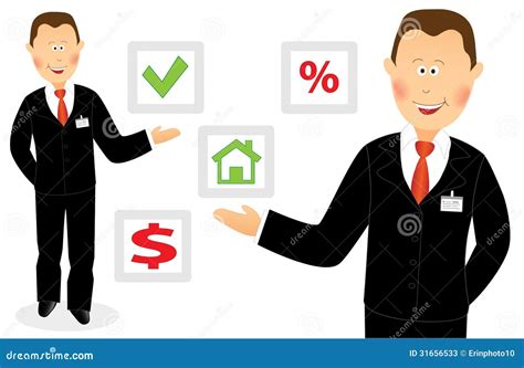 Businessman offering stock illustration. Illustration of brunette - 31656533