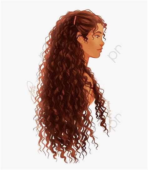 Curly Hair Girl, Cartoon Girl, Side, Curls Png Transparent - Curly Hair Girl Cartoon, Png ...