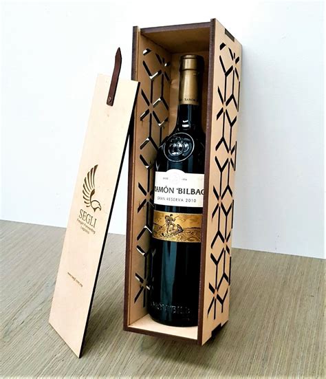 Caja Para Botella De Vino En Mdf Personalizada - $ 240.00 en Mercado Libre