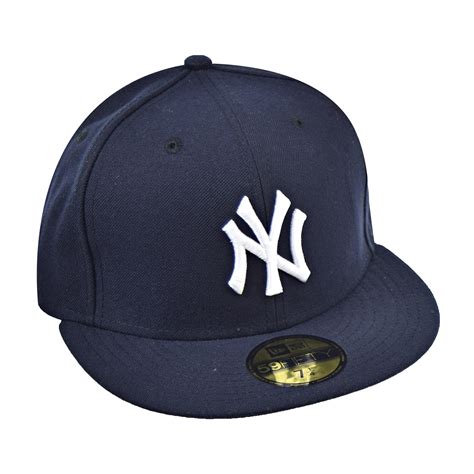 New Era New York Yankees 59Fifty Men's Fitted Hat Cap Navy Blue-White | eBay