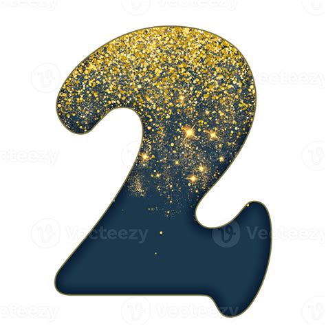 número de glitter meio dourado 16691720 PNG