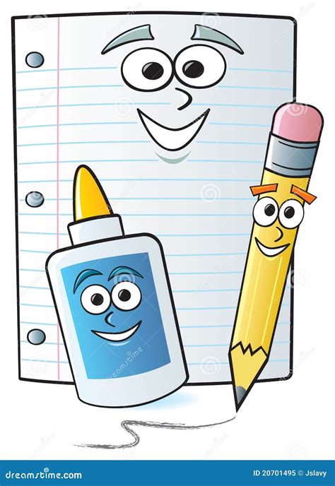 Cartoon School Supplies Royalty Free Stock Photo - Image: 20701495