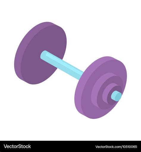 Dumbbell icon cartoon style Royalty Free Vector Image