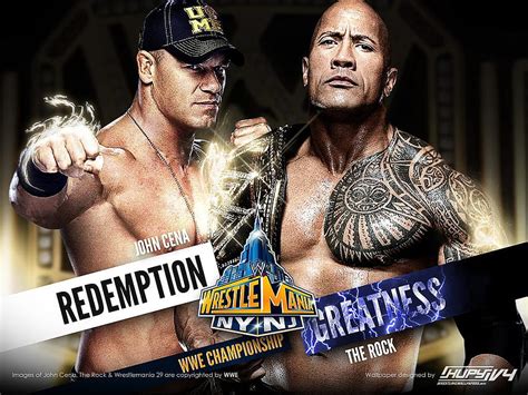 NEW WrestleMania 29 : The Rock vs. John Cena II, stone cold and the ...