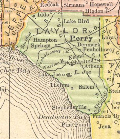 Map of Taylor County, Florida, 1910