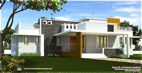 Single floor contemporary house design | Indian House Plans