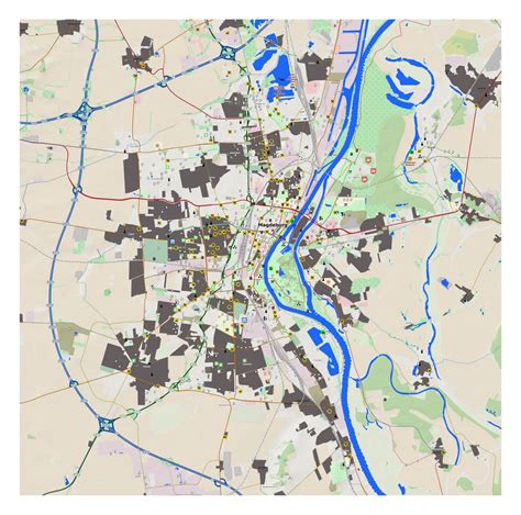 Large detailed map of Magdeburg with other marks | Magdeburg | Germany ...