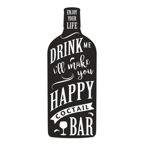 Wall Art Print | Alcohol bottle silhouette label monochrome, IMOGI | Europosters