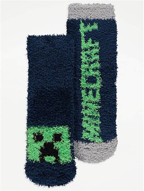 Minecraft Navy Cosy Socks 2 Pack | Kids | George at ASDA