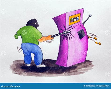 One-armed Bandit and Slot Machine Stock Illustration - Illustration of ...