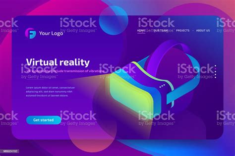 Vr Headset Virtual Augmented Reality Glasses Future Technology 3d Isometric Vector Illustration ...
