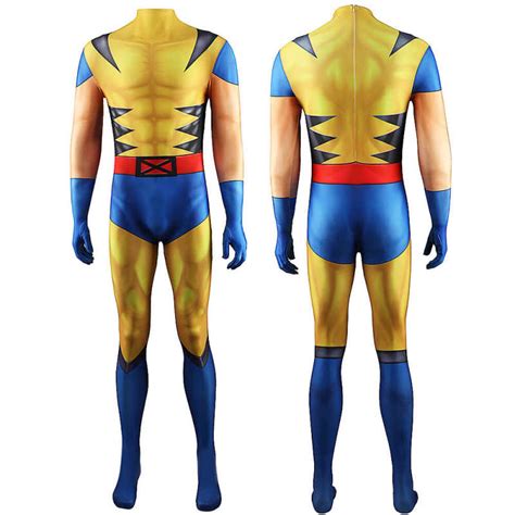 X-Men Wolverine Classic Costume Cosplay Outfits Adults Kids Hallowcos