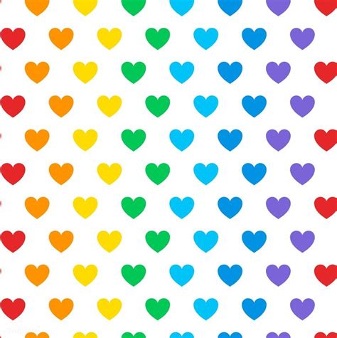 Seamless colorful heart pattern vector | free image by rawpixel.com ...