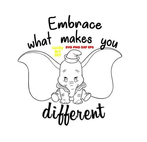 Dumbo svg Embrace what makes you different Disney SVG Quote | Etsy in 2020 | Svg quotes, Disney ...