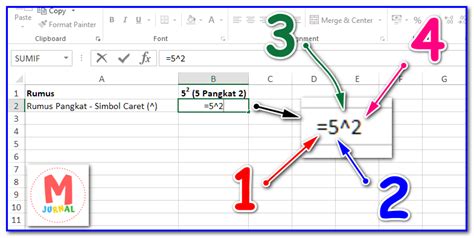 Rumus Kuadrat dan Akar Pangkat Berapapun Pada Excel - M Jurnal