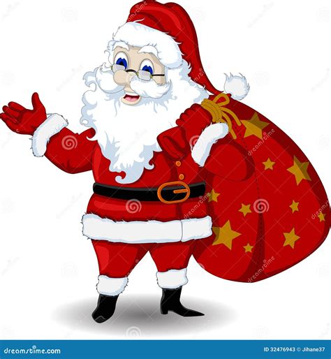 Happy Santa Claus Cartoon For You Design Stock Photos - Image: 32476943