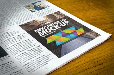 Newspaper Advert Mockup - Mockup World