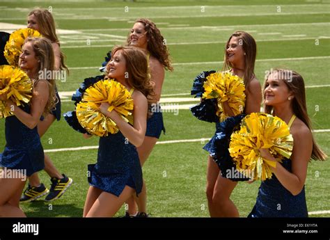 ANN ARBOR, MI - AUGUST 10: University of Michigan Dance Team members ...