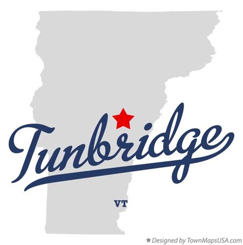 Map of Tunbridge, VT, Vermont