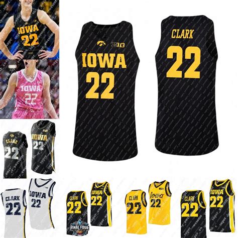 Caitlin Clark #22 Womens Hawkeyes College Womens Basketball Top Black ...