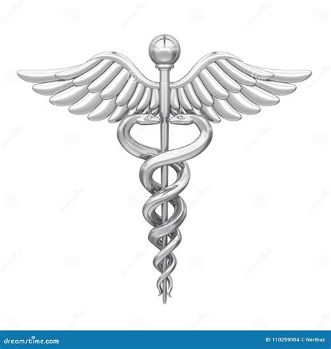 Caduceus Medical Symbol Isolated Stock Illustration - Illustration of ...