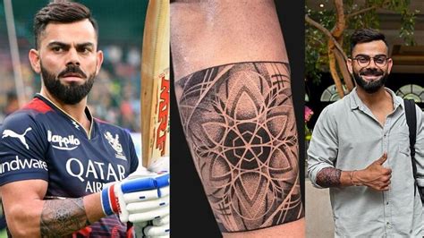 Virat Kohli New Tattoo : विराटच्या नव्या टॅटूचा अर्थ काय? गोंदवायला १४ ...