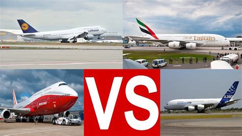 Airbus A380 VS Boeing 747-8 - YouTube