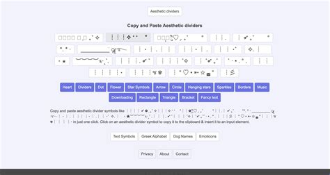 Copy and Paste Aesthetic dividers | Text symbols, Text dividers, Symbols