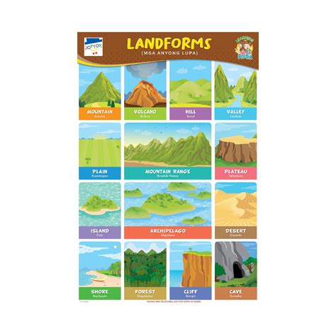 JOYTOY Landforms Educational Poster | Lazada PH