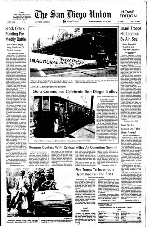 From the Archives: Hello Trolley! The San Diego Trolley hit the rails 40 years ago - The San ...