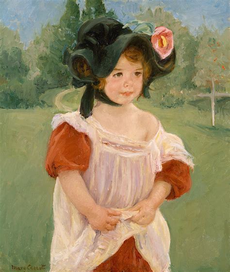 Spring, Margot Standing in a Garden Painting by Mary Cassatt