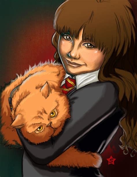 Hermione and Crookshanks by Ederoi on DeviantArt