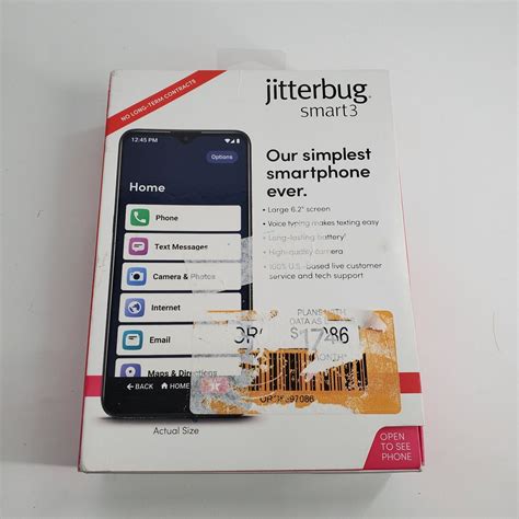 Jitterbug Smart 3 Smart Phone For Seniors 6.2" Screen - 9 889063512718 ...