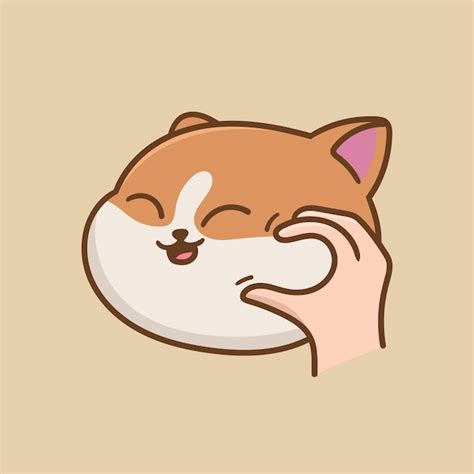 Premium Vector | Cute cat pat hand cartoon 3