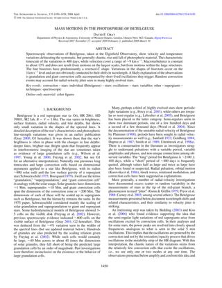 08 gray mass motions in the photosphere of betelgeuse | PDF