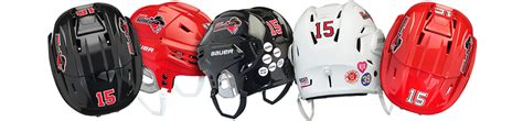 Hockey Helmet numbers and logo stickers for your hockey helmet