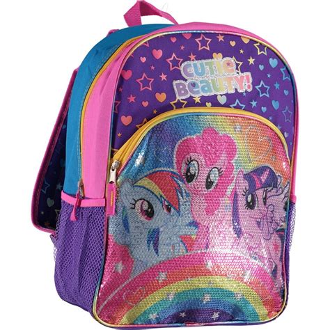 F.A.B. - My Little Pony Kid's "Rainbows Sequins" 16-Inch Backpack ...