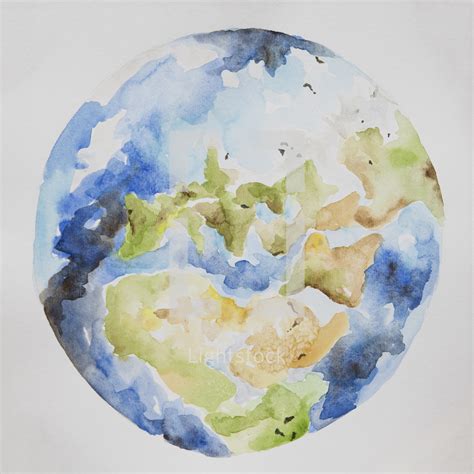 Watercolor earth illustration. — Photo — Lightstock