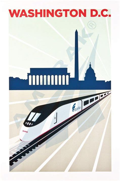 c.2000 Washington, D.C. -- #Amtrak Acela Express. Artist: Michael ...