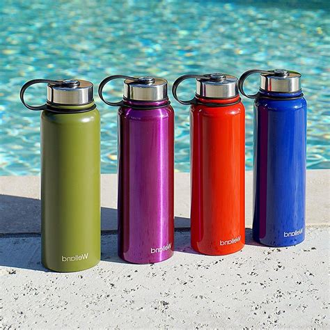 Hydro Water Bottle Blue 32oz Sports Stainless Steel