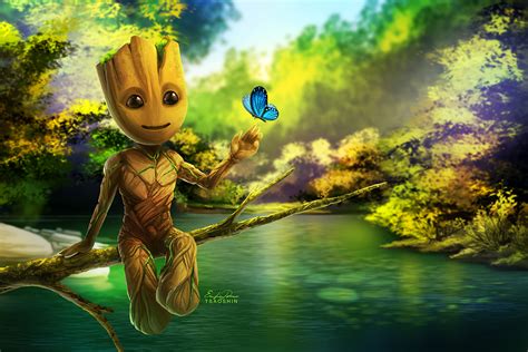 Baby Groot Artwork Wallpaper,HD Artist Wallpapers,4k Wallpapers,Images ...