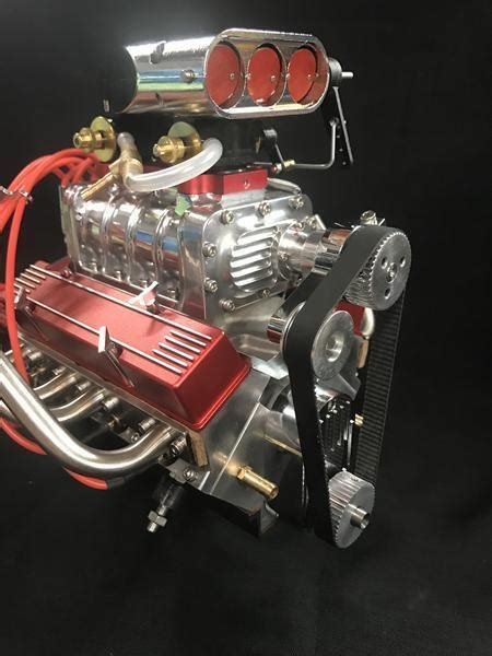 QS-V8-SUPERCHARGED 1/4 Scale V8 Nitro Powered Supercharged Working Engine