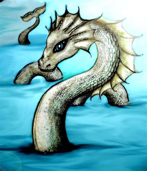 Sea serpent | Creature drawings, Sea monster art, Sea creatures drawing