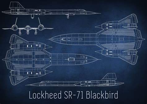 Lockheed SR-71 Blackbird Blueprint Art | Sr 71 blackbird, Lockheed sr-71 blackbird, Sr 71